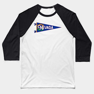 Nevada Flag Pennant Baseball T-Shirt